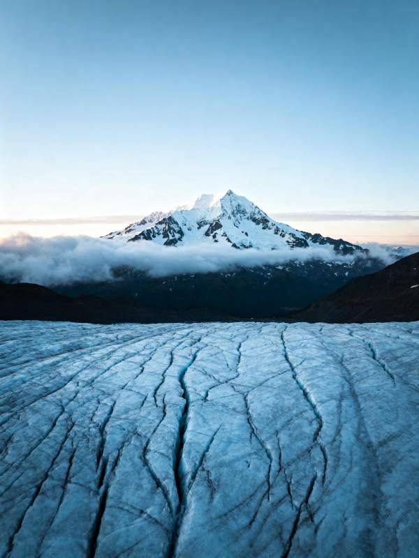 雪山冰川静谧景图片