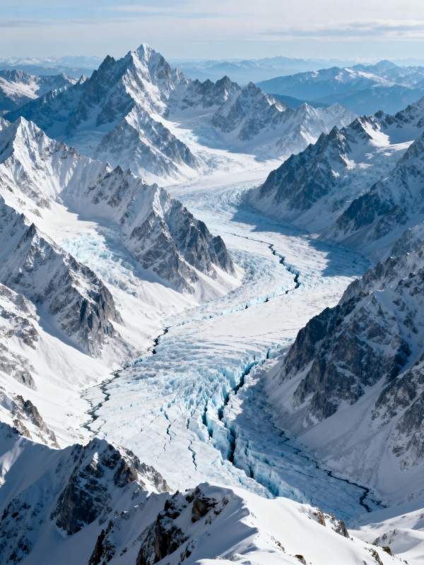 雪山冰川壮丽景色图片