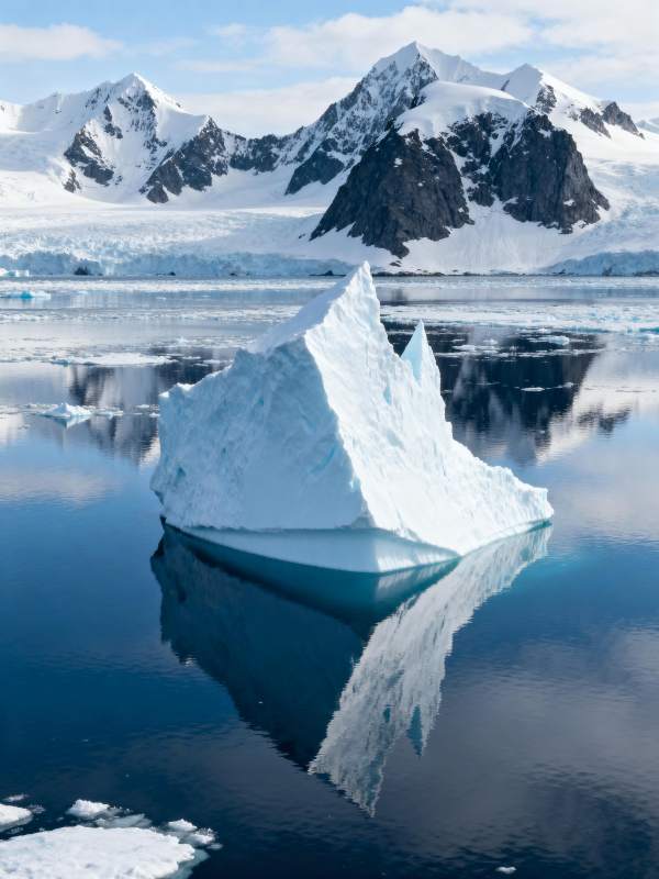 冰山倒影 雪山如画图片