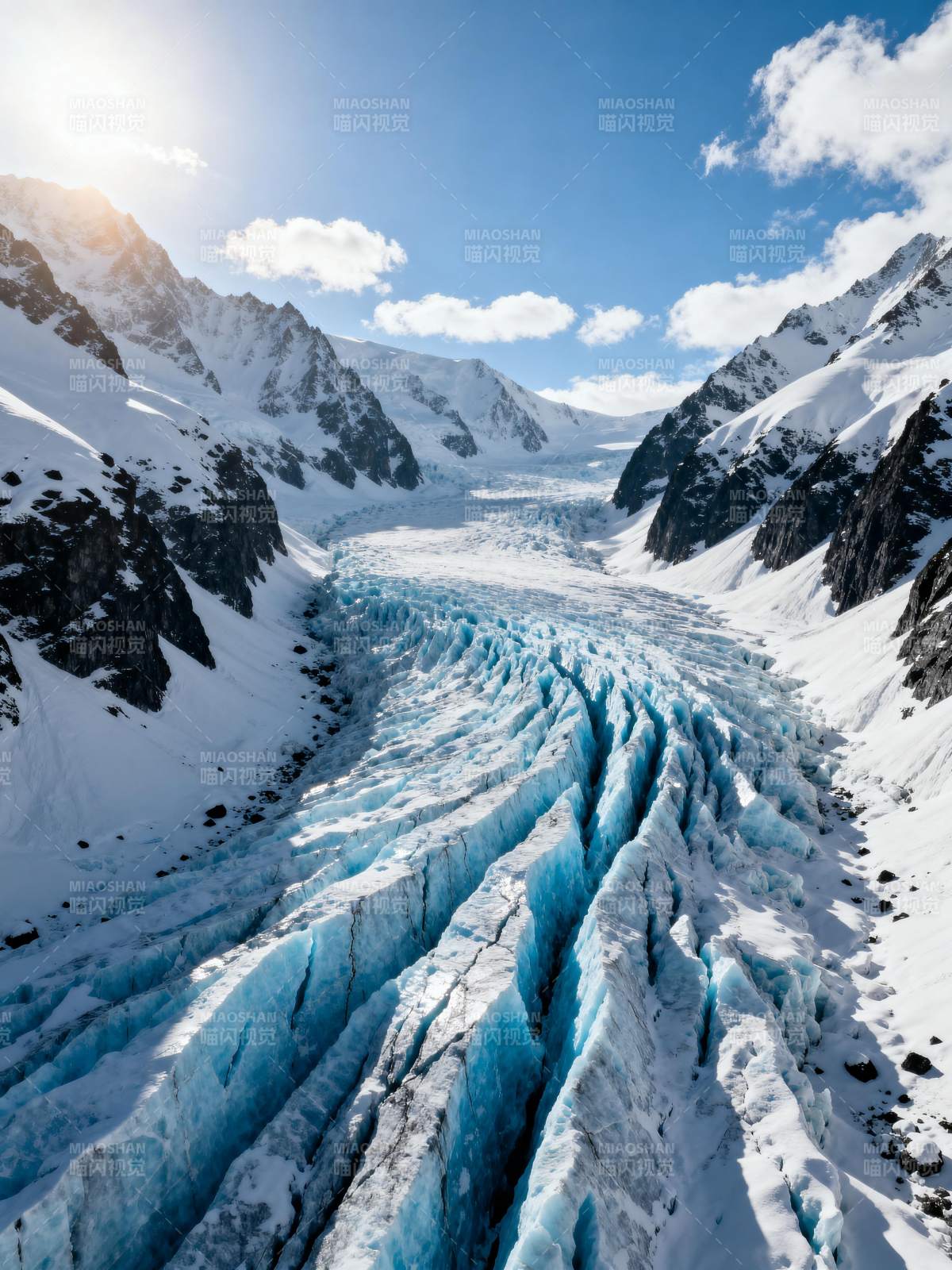 冰川峡谷奇观图片