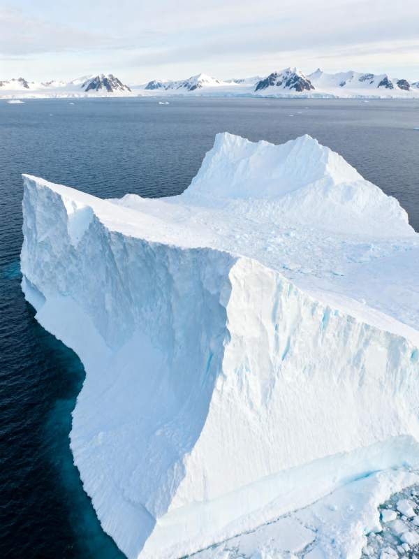 冰山巍峨 海天一色图片