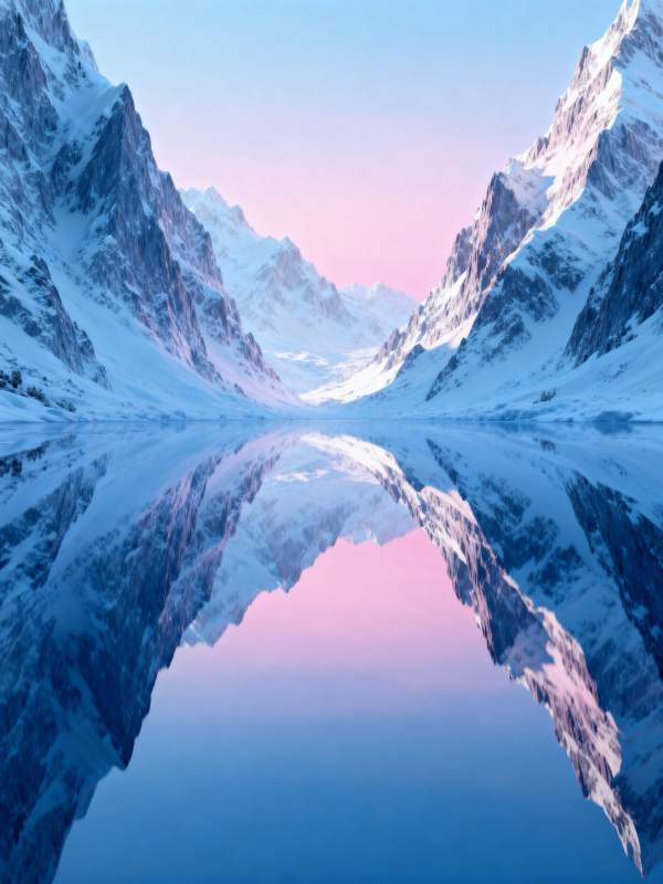 雪山倒影 静谧如梦图片
