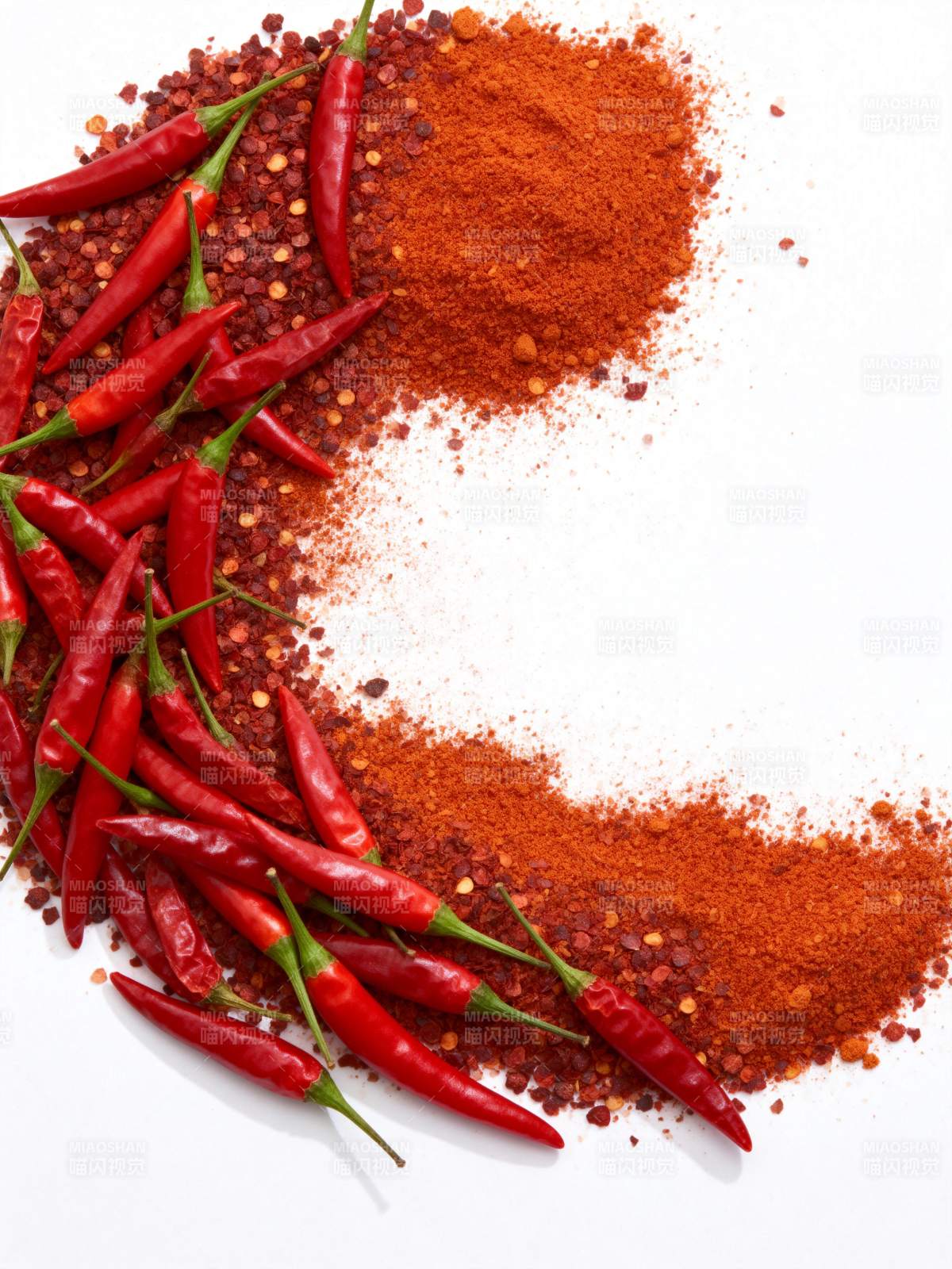 红椒与辣椒粉图片