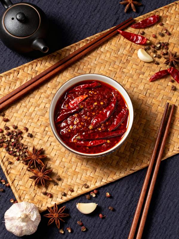 麻辣红油蘸料图片