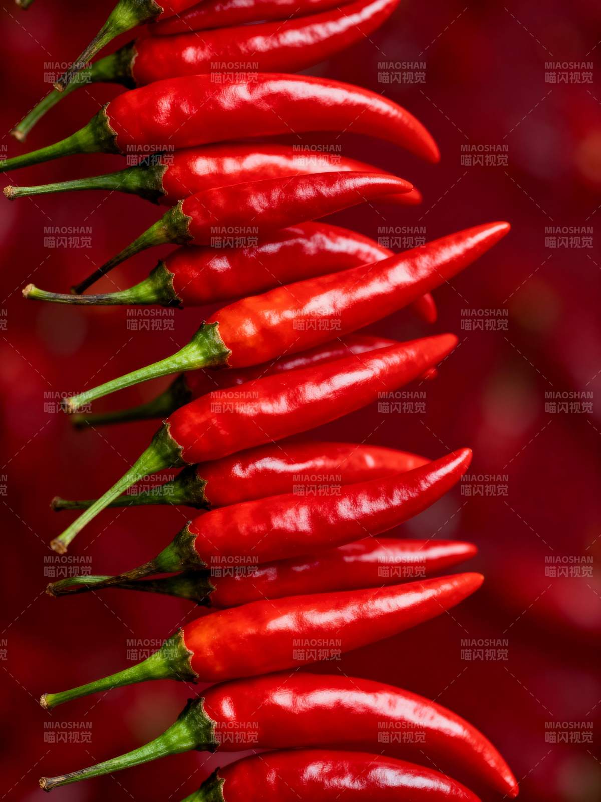 红辣椒串图片