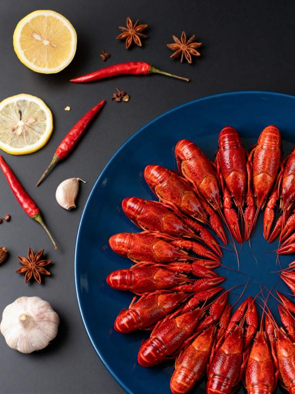 香辣小龙虾拼盘图片