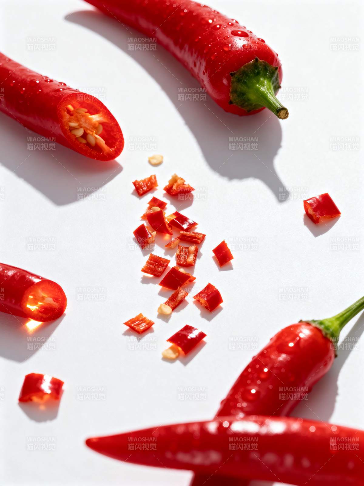 红椒切片 鲜辣诱人图片