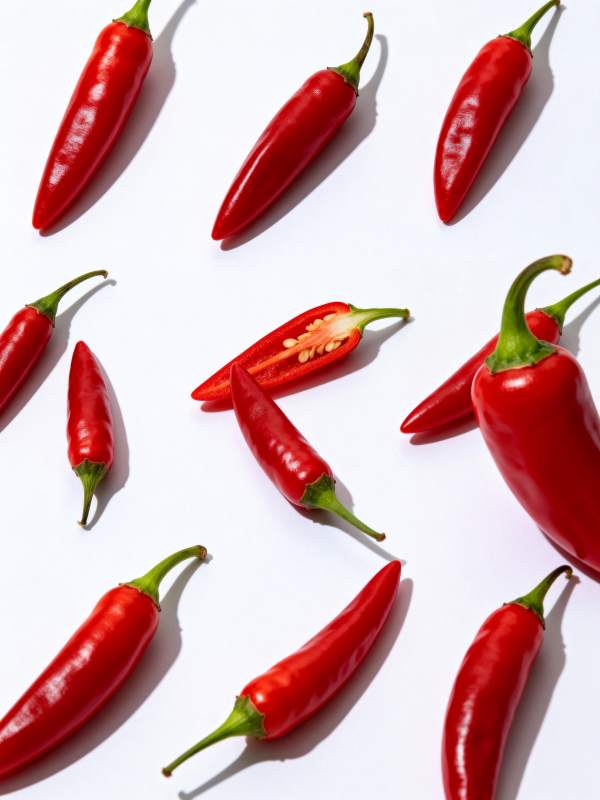 红辣椒排列艺术图片