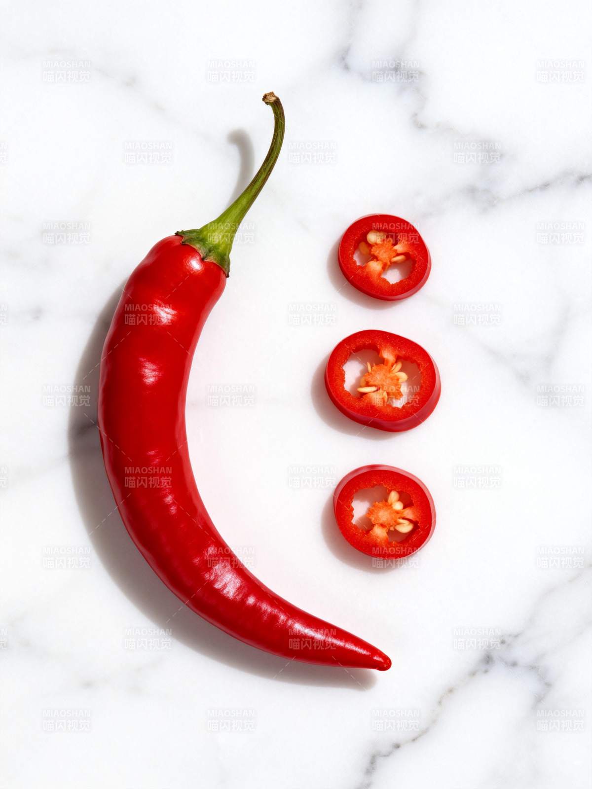 红椒切片 鲜辣诱人图片