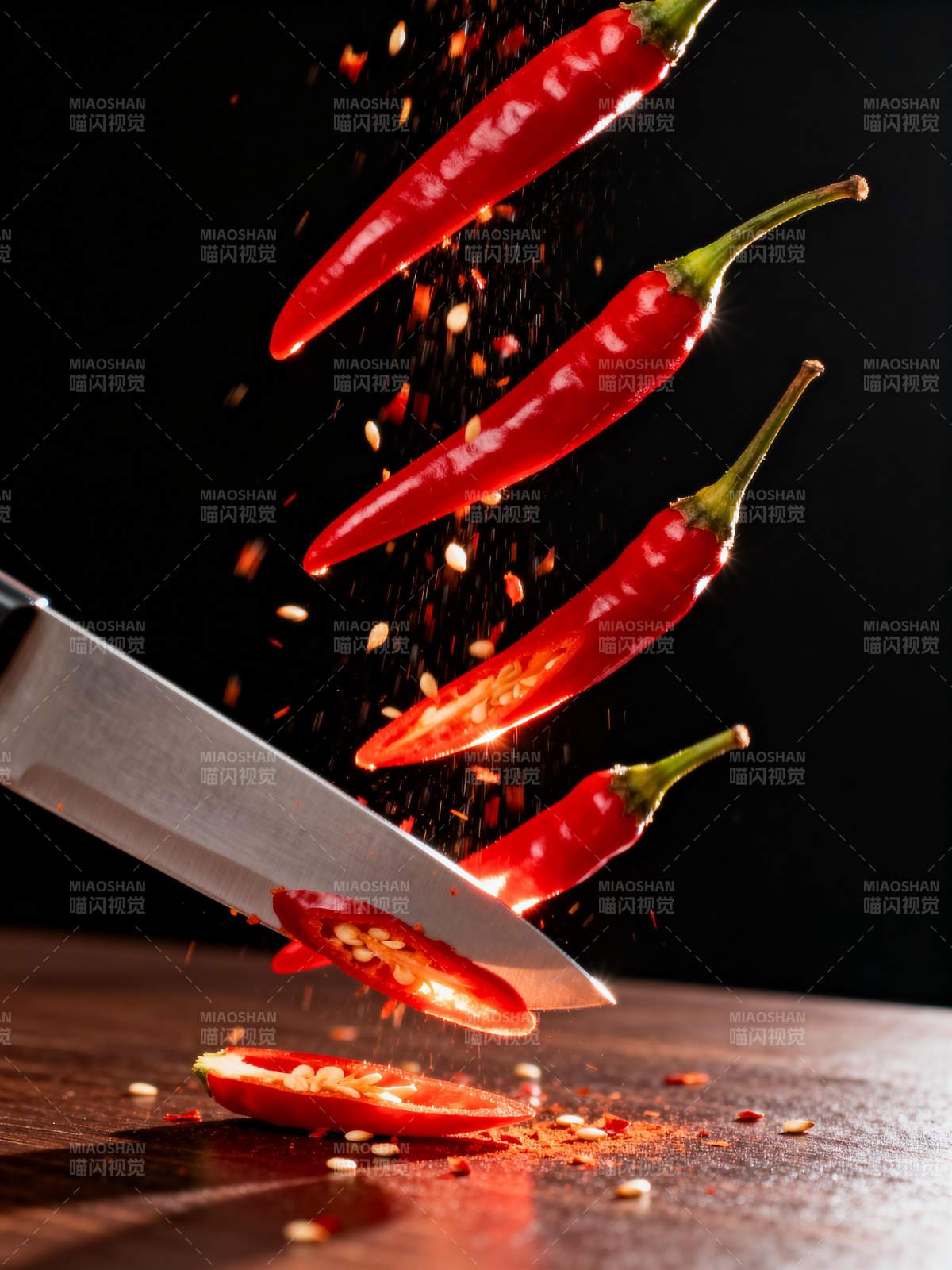 辣椒飞溅瞬间图片