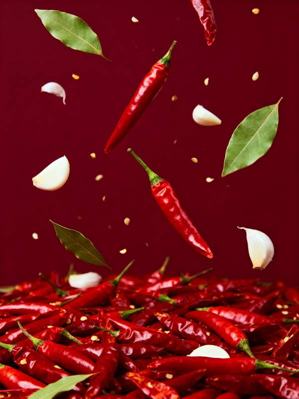辣椒飞舞 香料飘香图片