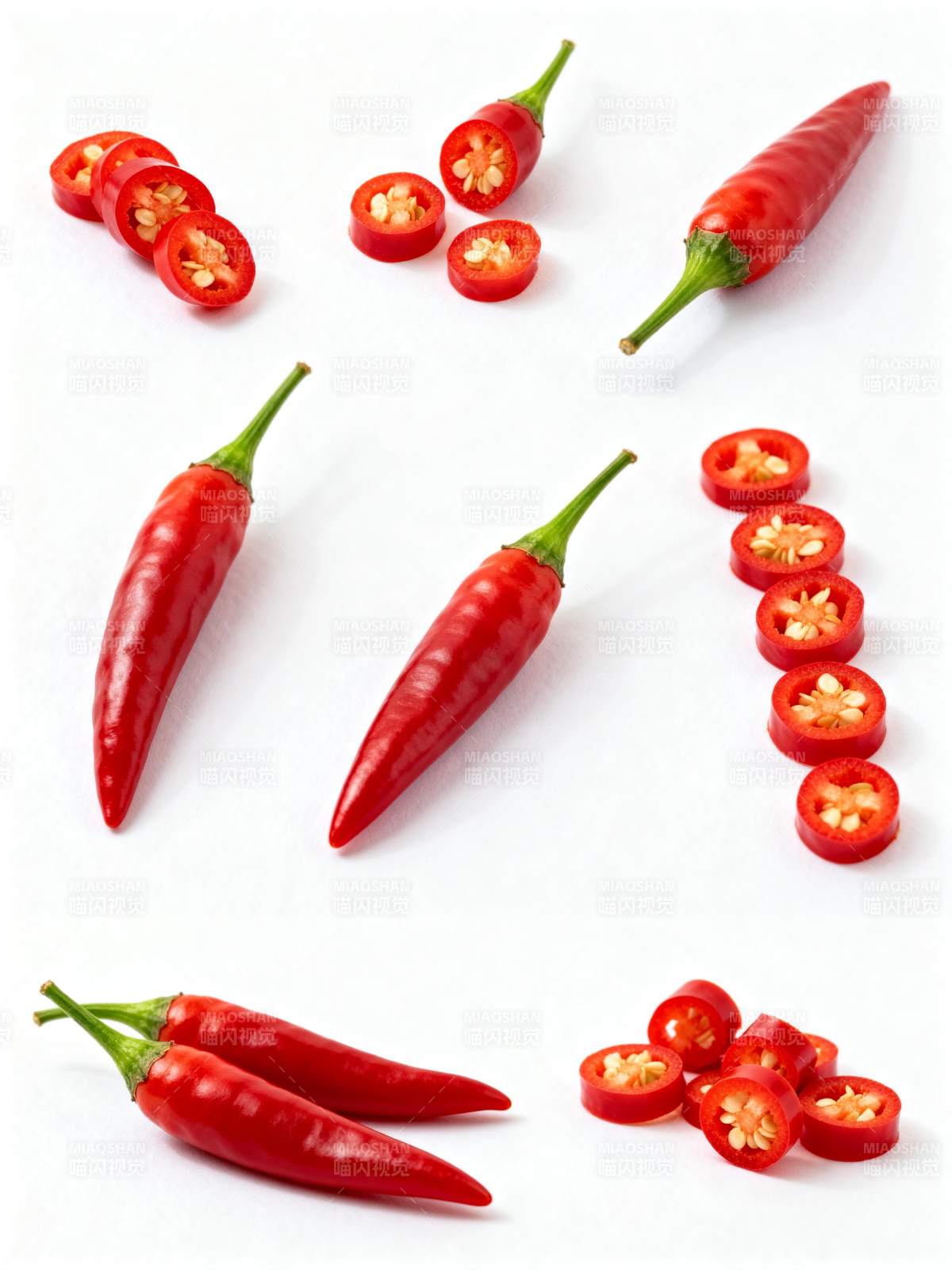 红辣椒切片展示图片