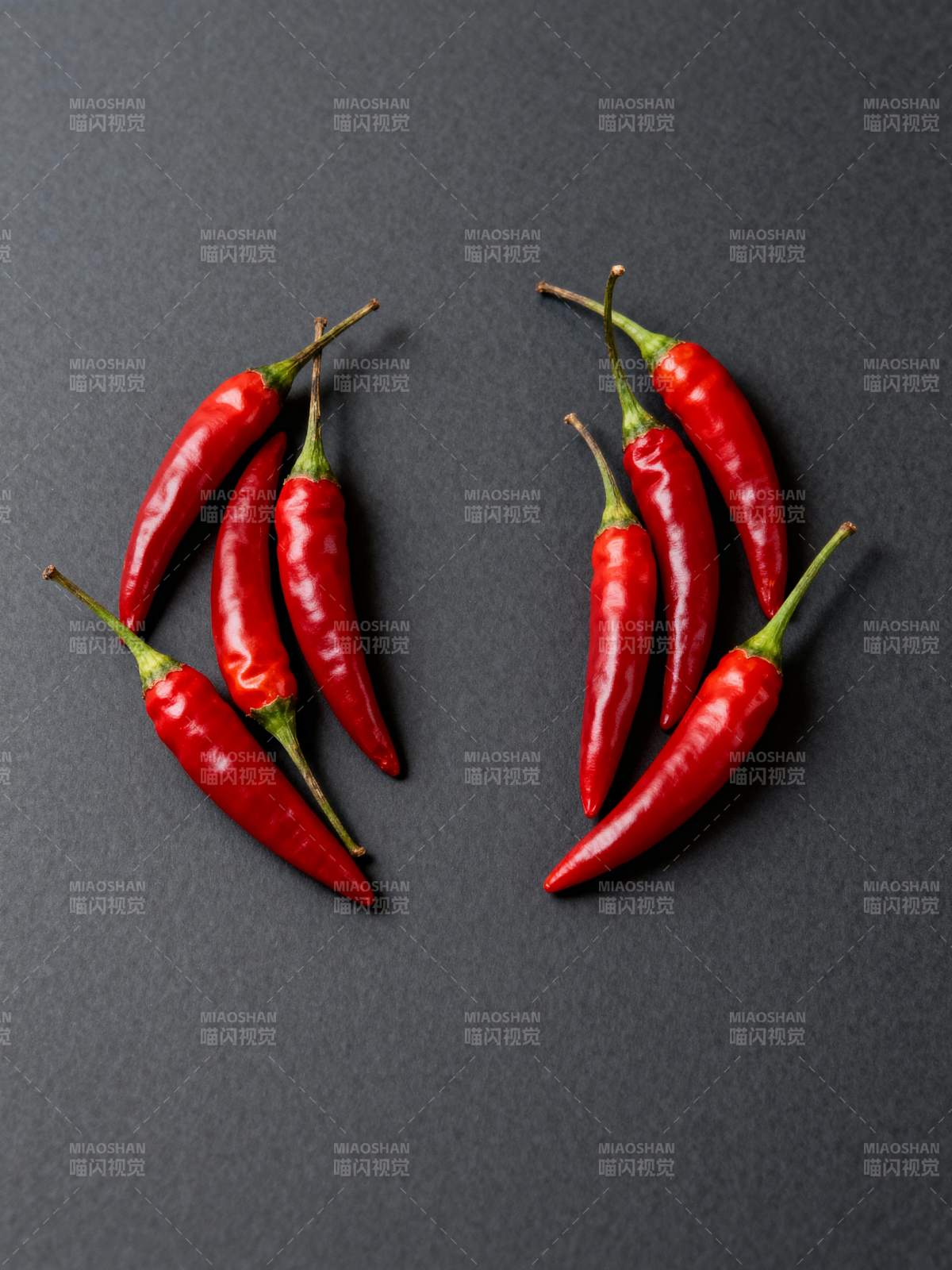 红辣椒对称排列图片