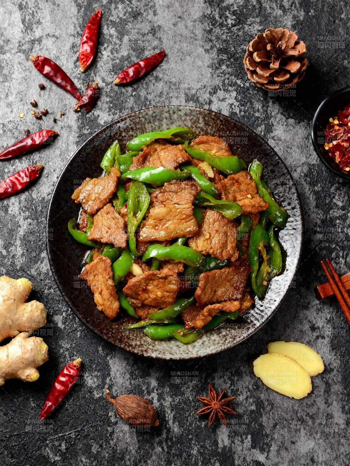 青椒炒肉片图片