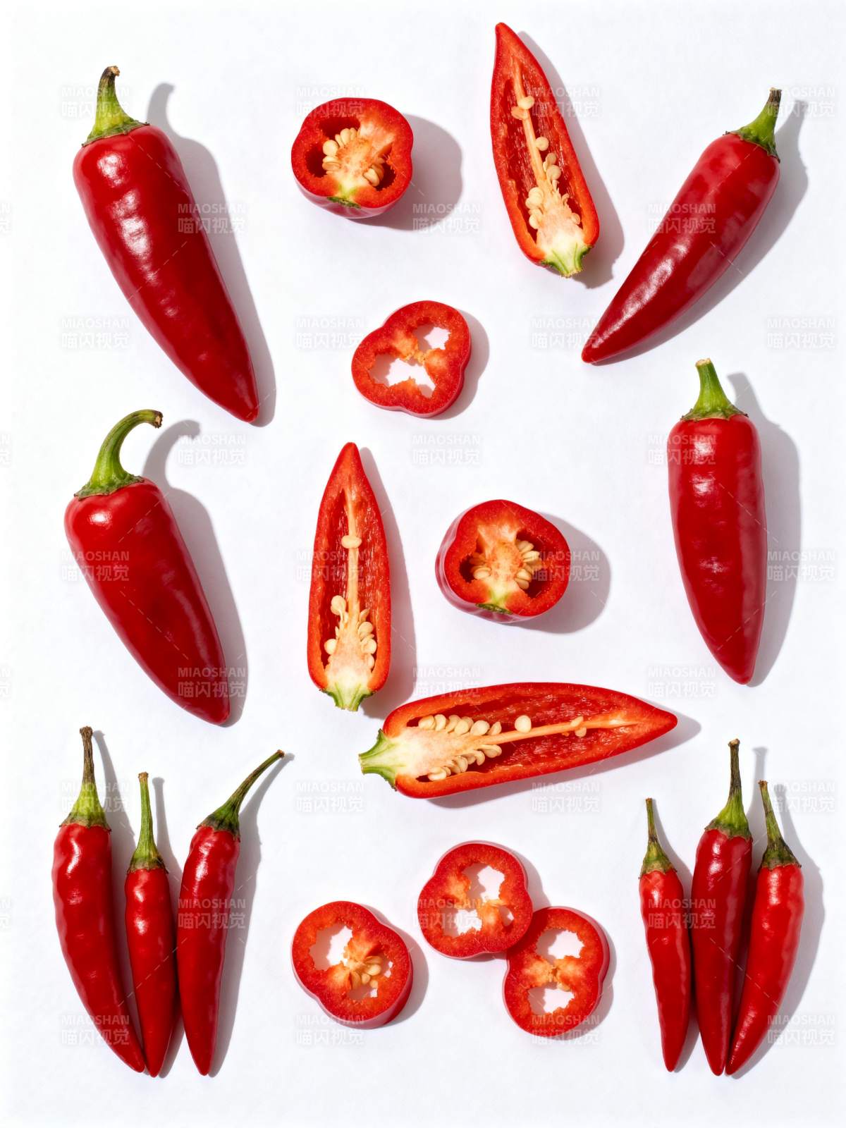 红辣椒的艺术排列图片