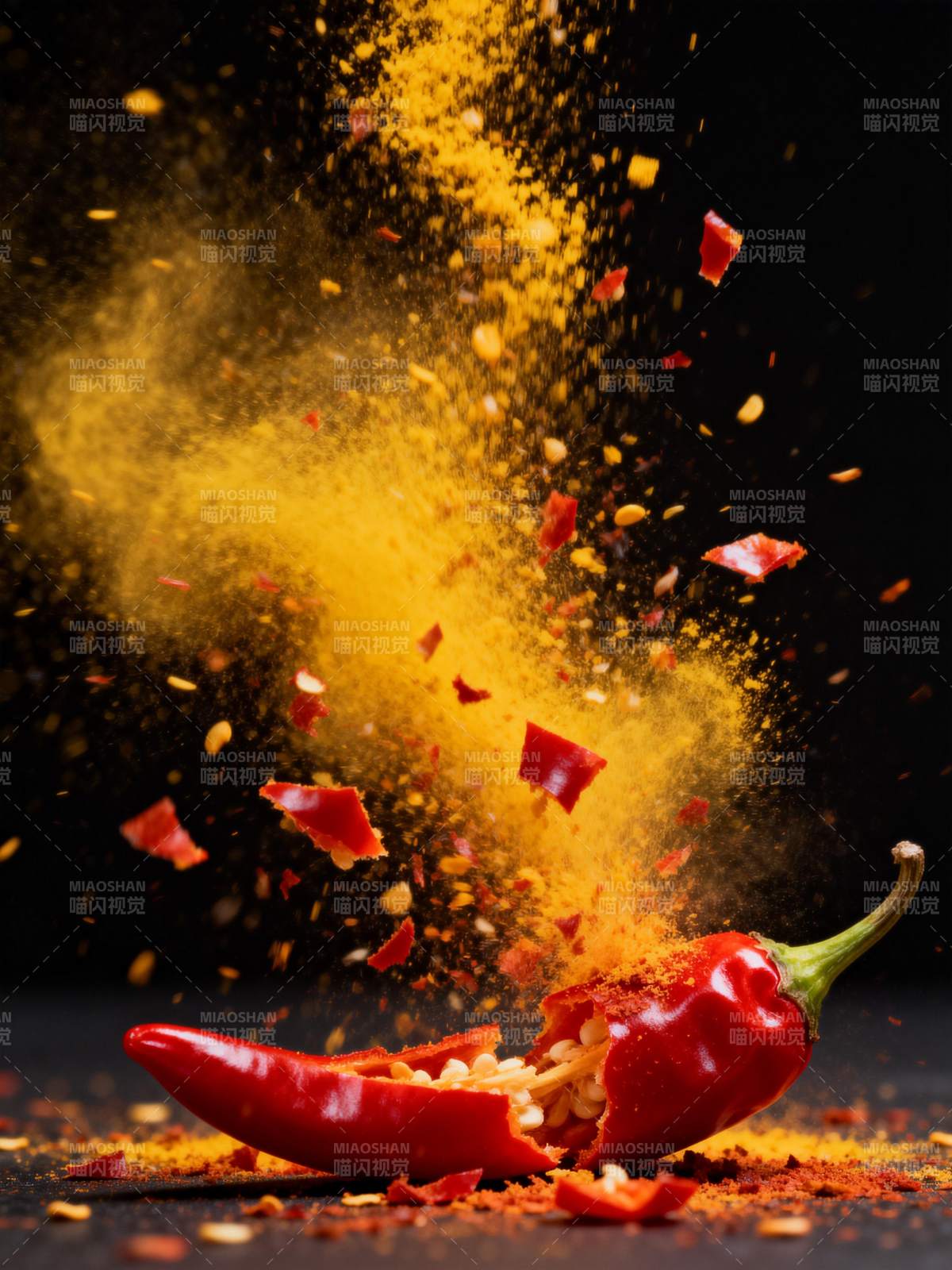 辣椒爆裂瞬间图片