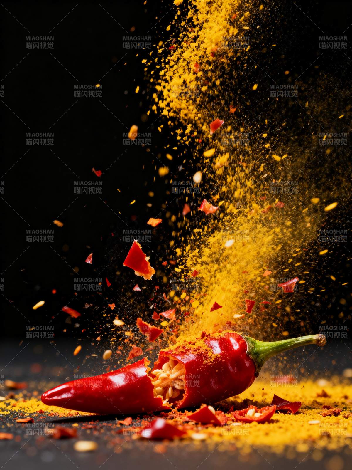 辣椒爆裂瞬间图片