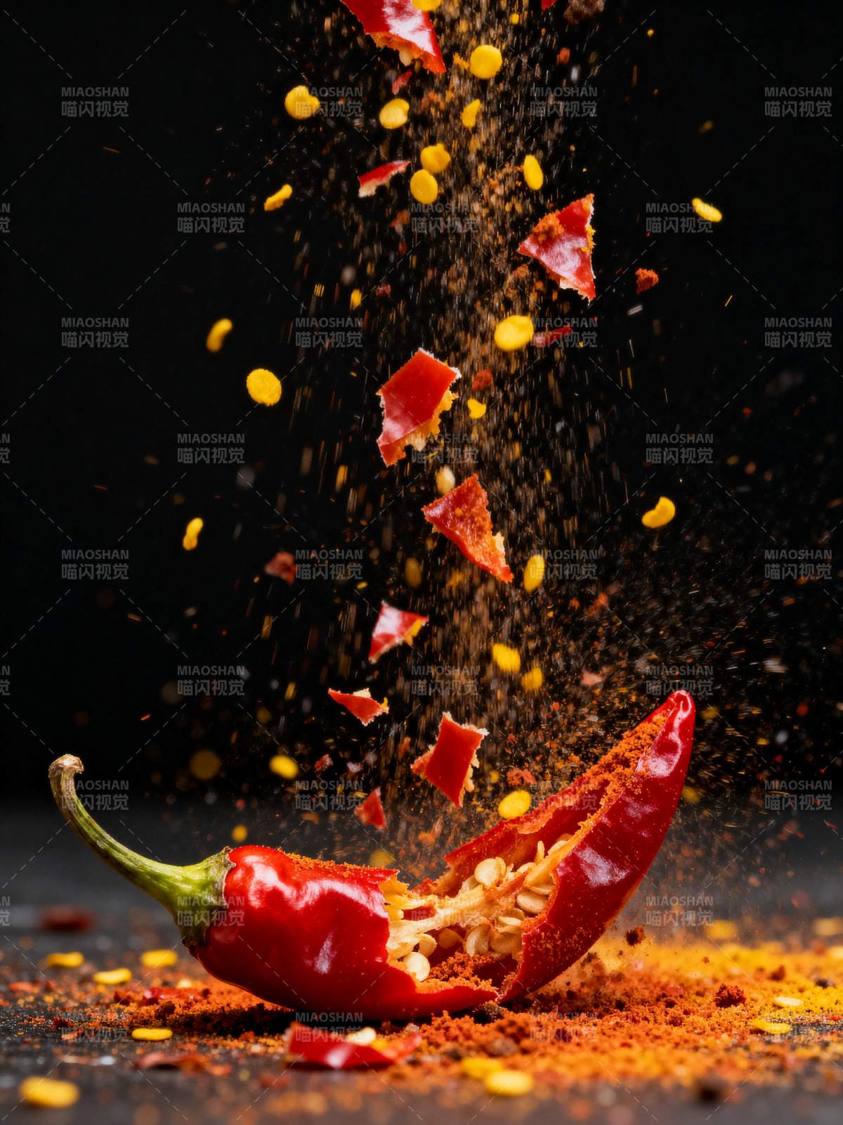 辣椒爆裂瞬间图片