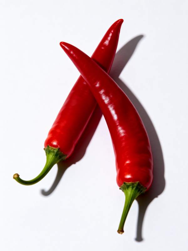 红辣椒交叉摆放图片