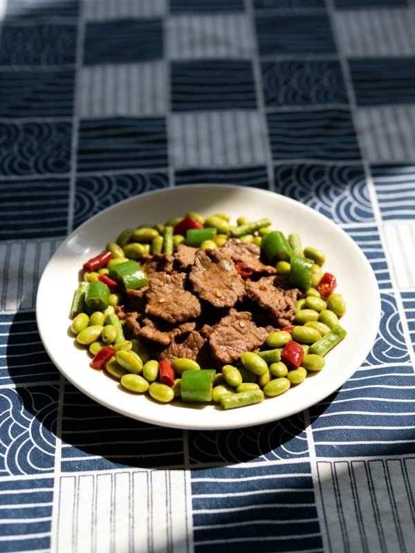 青豆牛肉炒菜图片