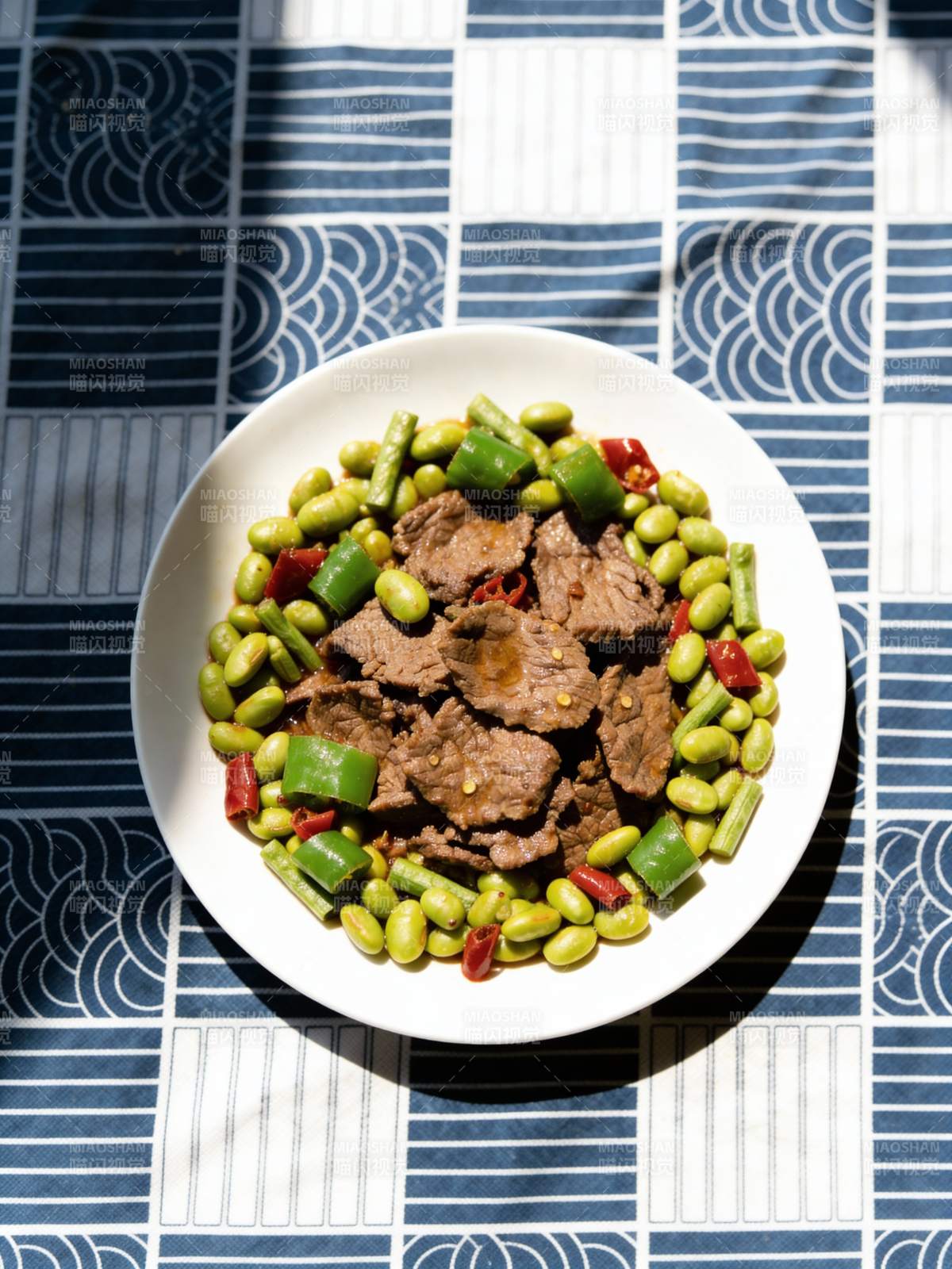 牛肉炒毛豆图片