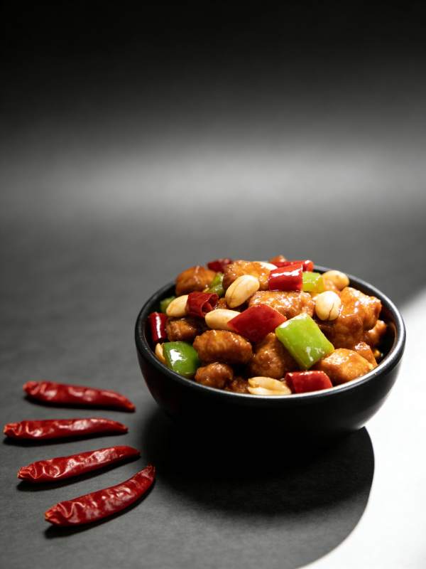 麻辣鸡丁配花生图片