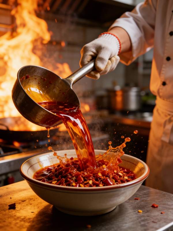 火辣浇汁瞬间图片