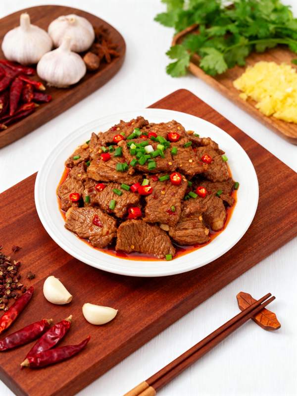 香辣牛肉片图片