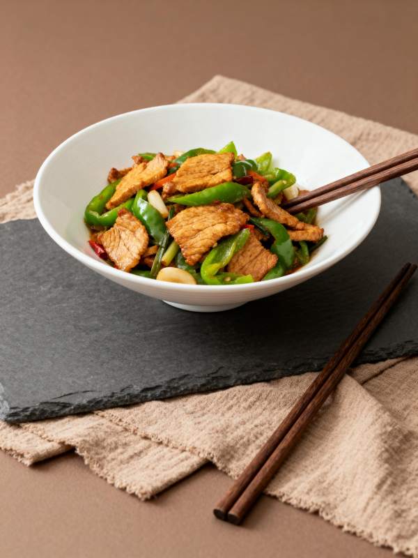 青椒炒肉片图片