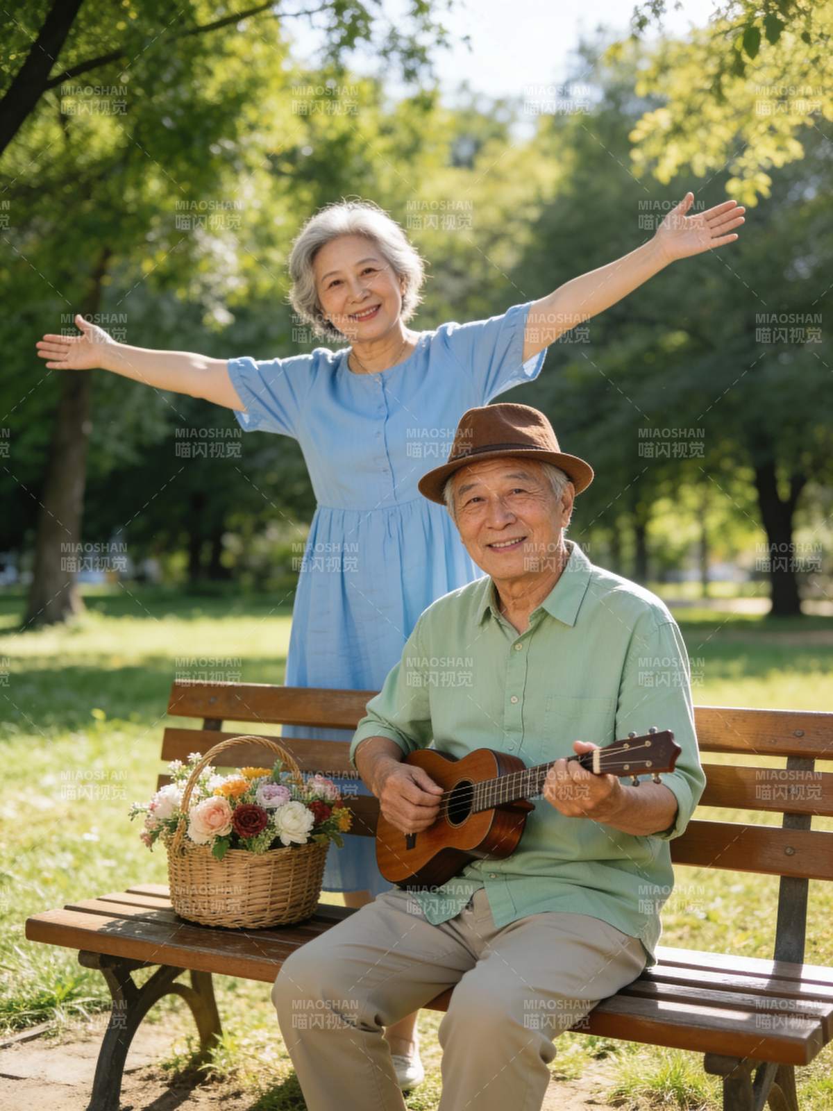 公园里的幸福时光图片