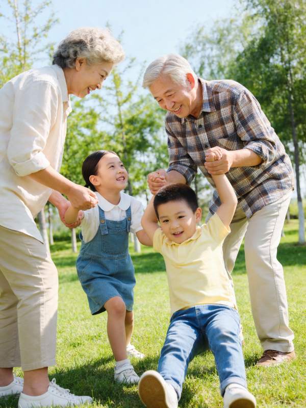 祖孙同乐公园行图片
