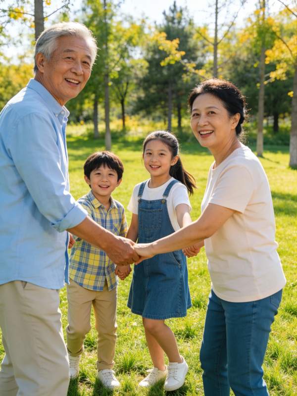 三代同堂乐融融图片