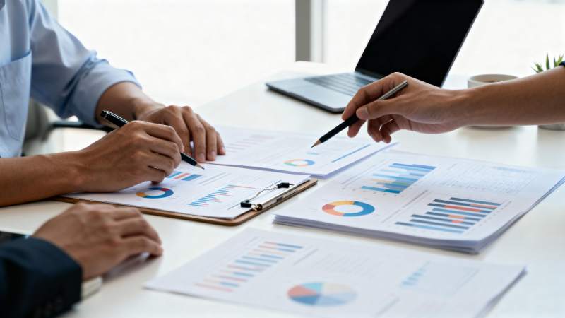 商务会议讨论图表图片