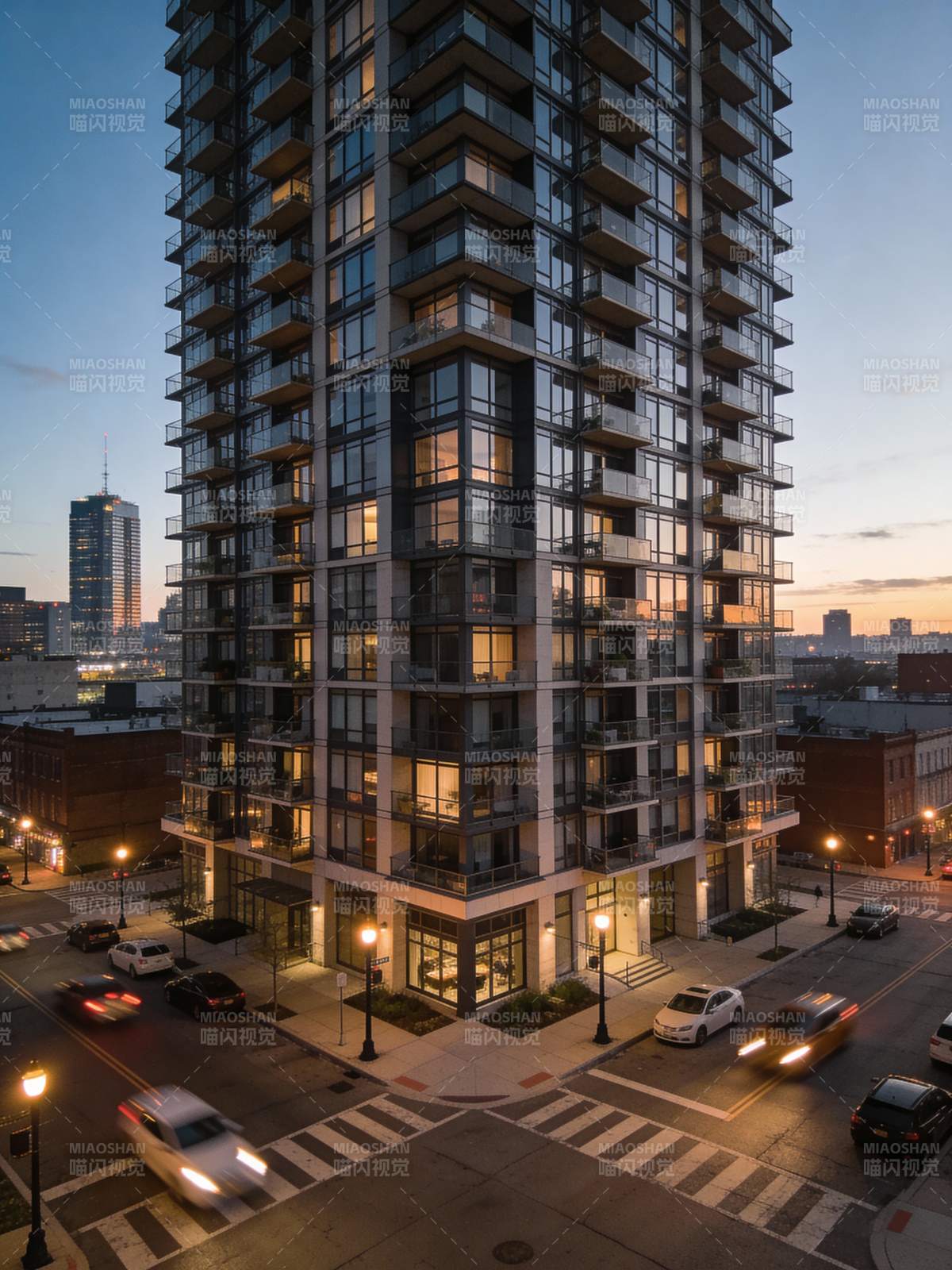 都市夜景高楼图片