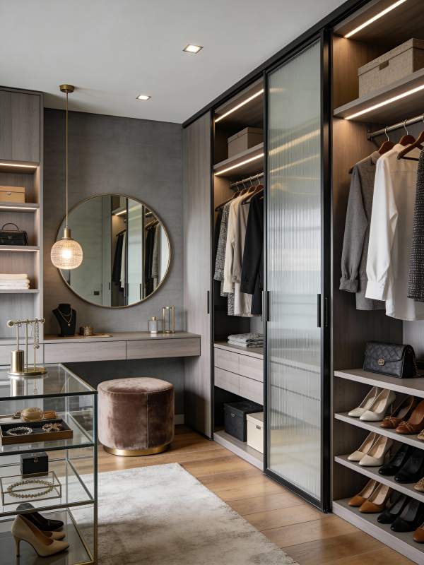 现代简约衣帽间图片