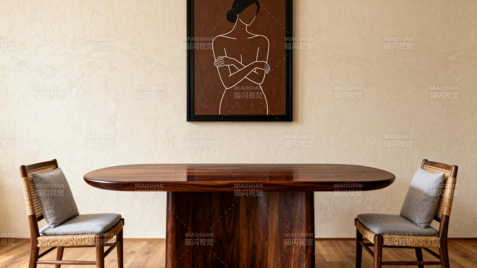 简约餐桌椅布置图片