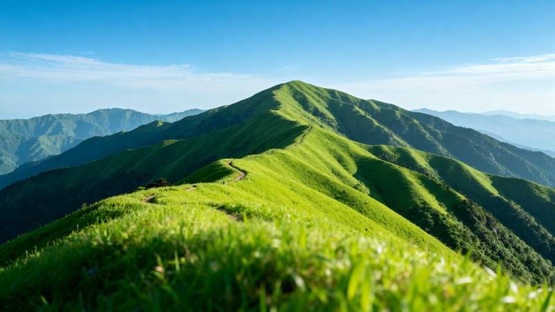 青山连绵绿意浓图片