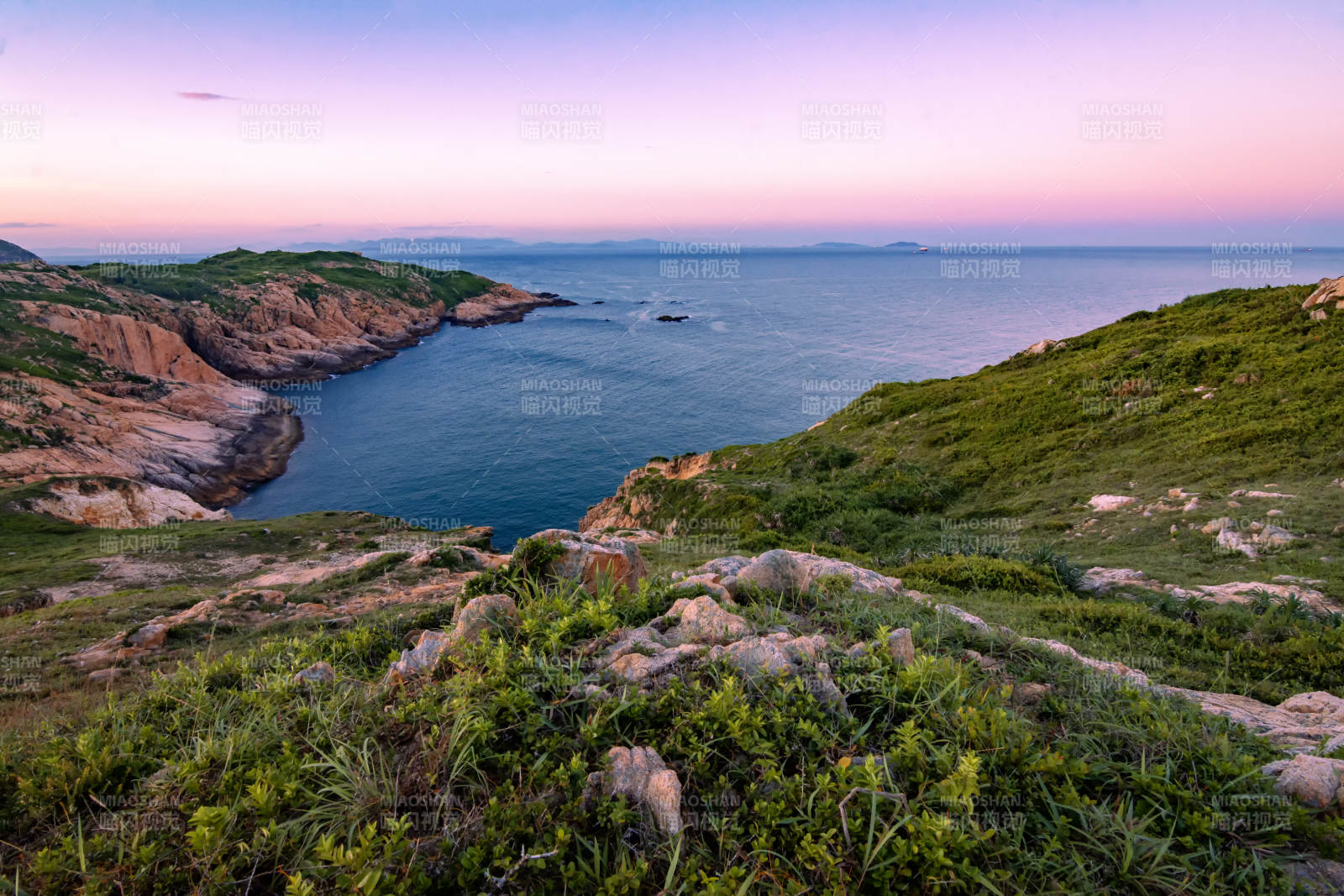 海岸夕照美景图片