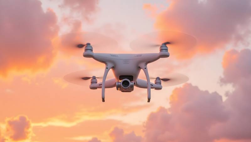 无人机翱翔天际图片