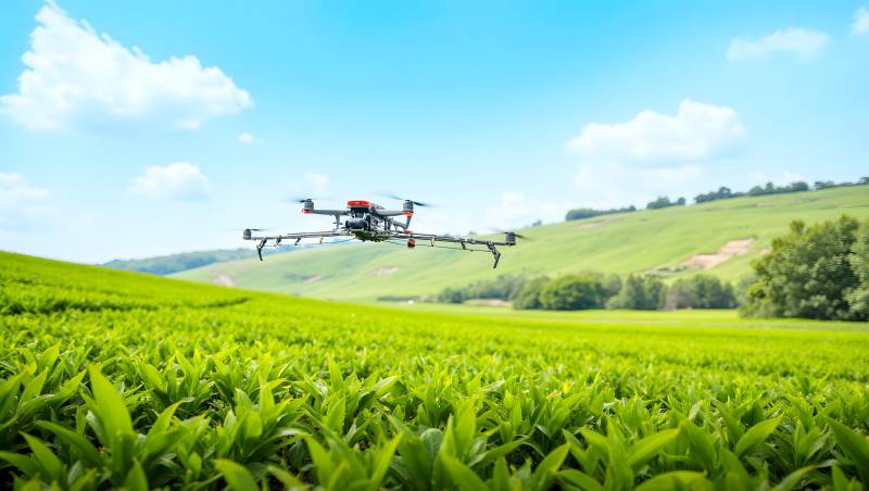 无人机农田作业图片