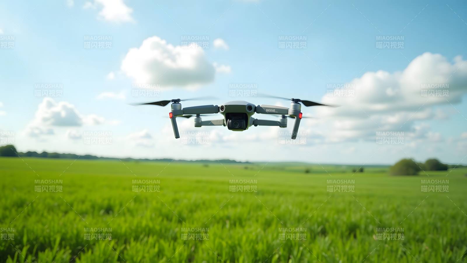 无人机翱翔田野图片