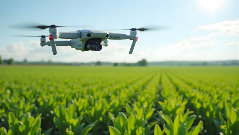 无人机巡田图片