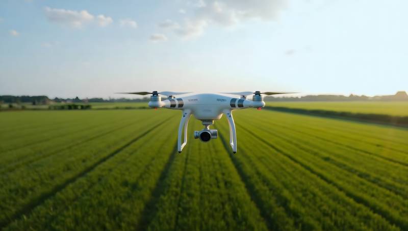 无人机俯瞰绿野图片