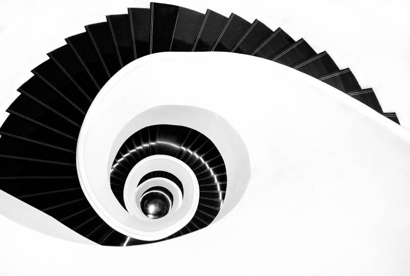 螺旋阶梯的视觉艺术图片